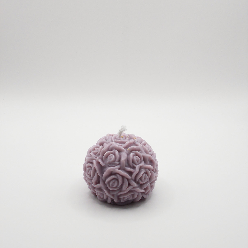 Round Flower - Purple candle