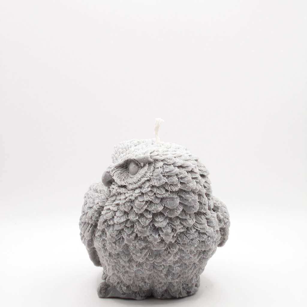 Owl - L  - Candle GRAY