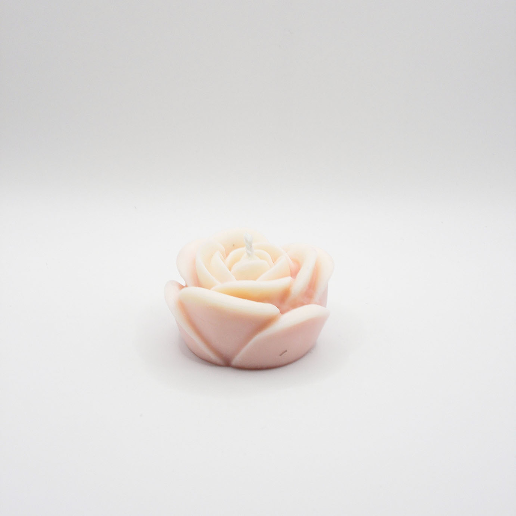 Rose - Pinkwhite candle