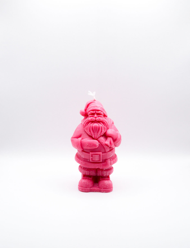 Santa Claus Candle RED