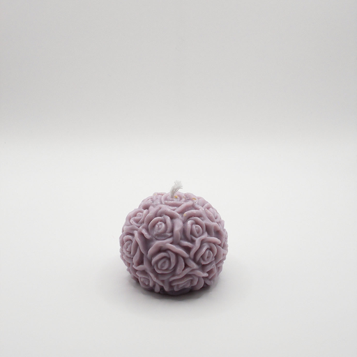 [RoundFlower-Purple-24] Round Flower - Purple candle