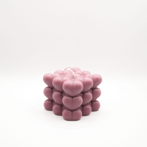 [BubbleFlower-Brown-32] Bubble Flower  - Candle BWN