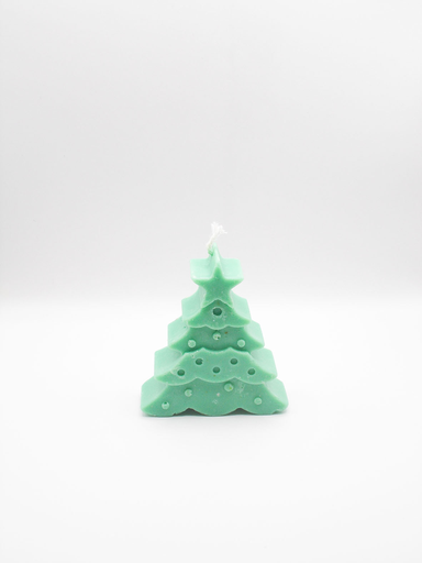 [ChristmasTree-Green-6] Christmas Tree Candle GRN